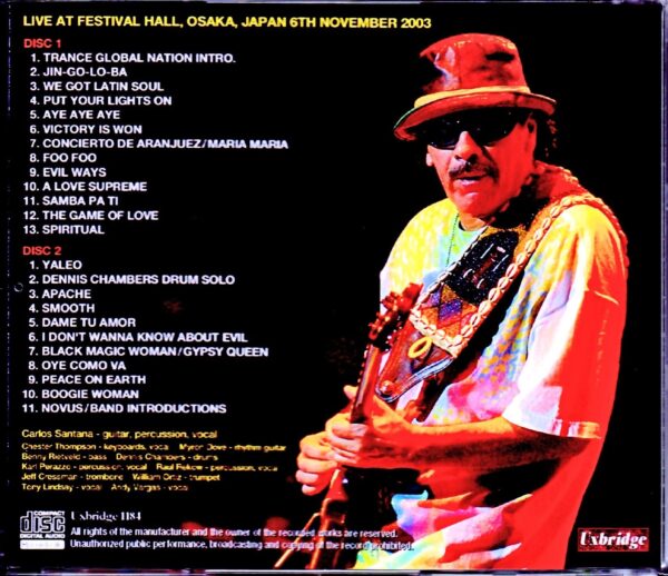 Santana/Osaka, Japan 2003 - Image 2
