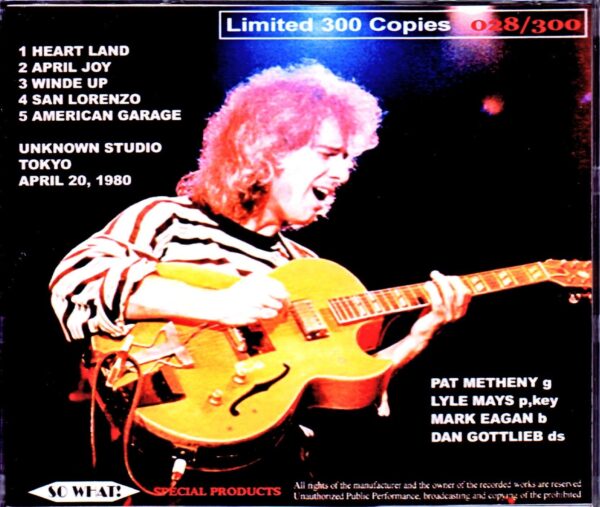 Pat Metheny Group/Tokyo,Japan 1980 - Image 2