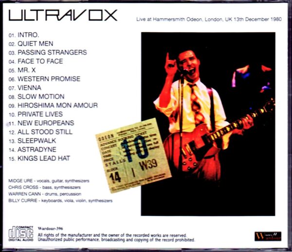 Ultravox/London,UK 12.13.1980 - Image 2