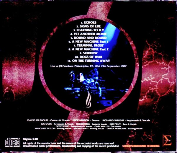Pink Floyd/PA,USA 1987 Soundboard Upgrade - Image 2