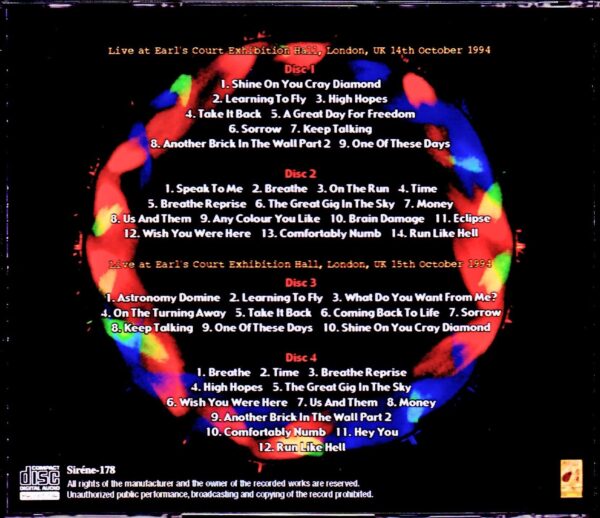 Pink Floyd/London,UK 10.14 & 15.1994 - Image 2