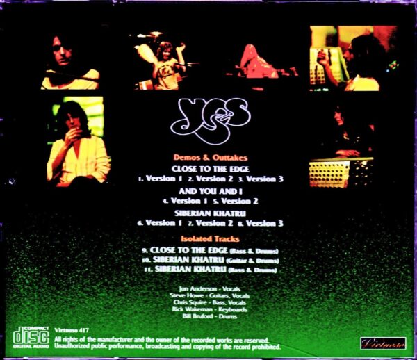 Yes/Close to the Edge Demos & Outtakes, Isolated Tracks - Image 2
