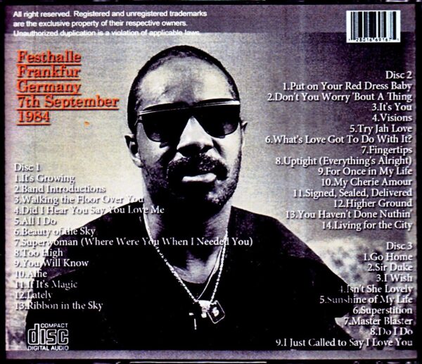 Stevie Wonder/Germany 1984 - Image 2