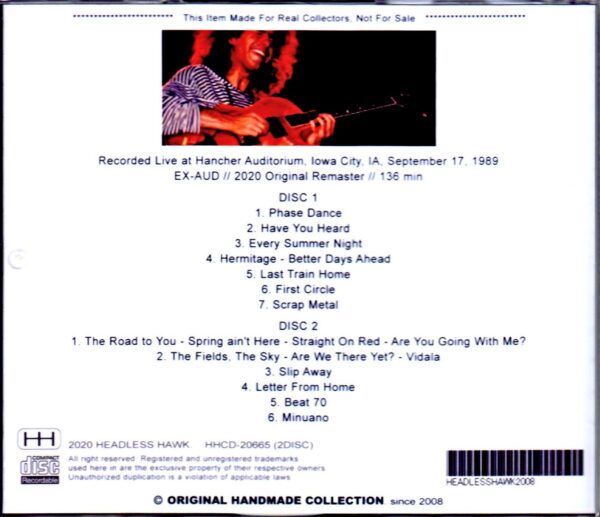 Pat Metheny Group/Iowa, USA 1989 - Image 2