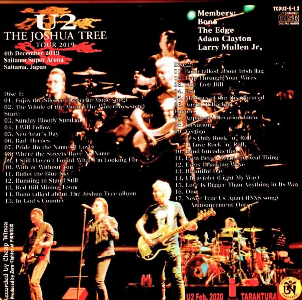 U2/Saitama,Japan 12.4.2019 Super Recording - Image 2