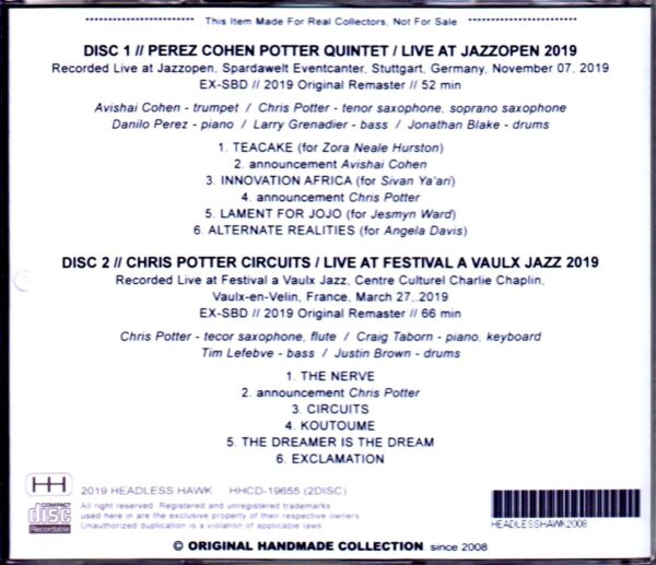 Perez Cohen,Chris Potter Quintet/Germany 2019 & more - Image 2