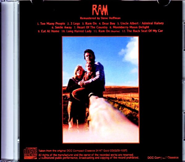 Paul McCartney/Ram Original DCC Compact Classics CD - Image 2