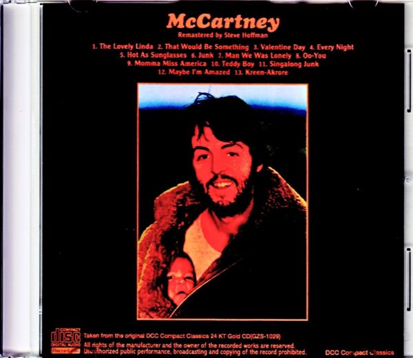 Paul McCartney/McCartney Original DCC Compact Classics CD - Image 2