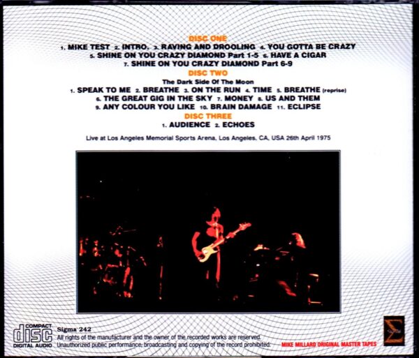 Pink Floyd/CA,USA 4.26.1975 Upgrade - Image 2
