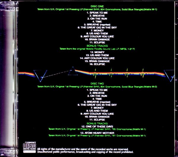 Pink Floyd/Madness UK Original 1st Pressing LP Blue Triangle Edition - Image 2