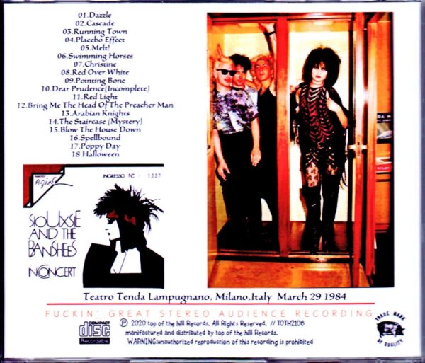 Siouxsie and the Banshees/Italy 1984 - Image 2