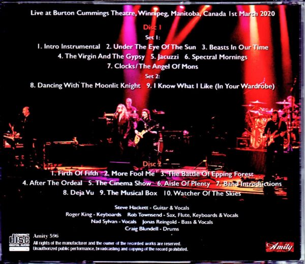 Steve Hackett/Canada 2020 - Image 2