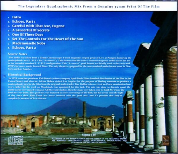 Pink Floyd/Live at Pompeii Quadraphonic - Image 2