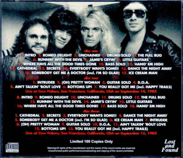 Van Halen/CA,USA 1982 2Days Complete - Image 2