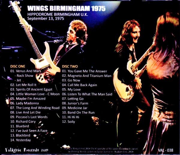 Paul McCartney,Wings/UK 9.13.1975 - Image 2
