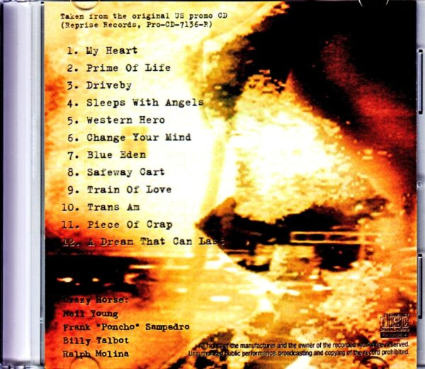 Neil Young and Crazy Horse/Sleep with Angels Original US Promo - Image 2