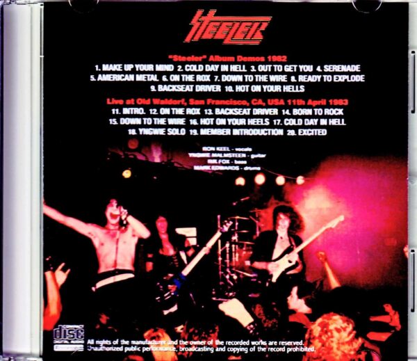 Yngwie Malmsteen, Steeler/Steeler Album Demos - Image 2