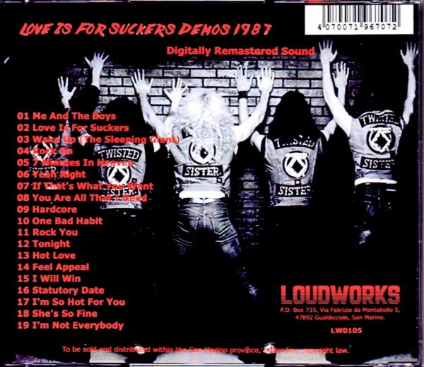 Twisted Sister/Love is for Suckers Demos 1987 - Image 2