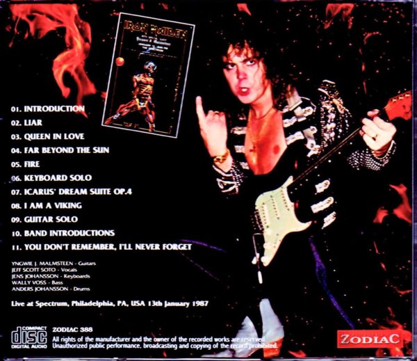 Yngwie Malmsteen/PA, USA 1987 - Image 2