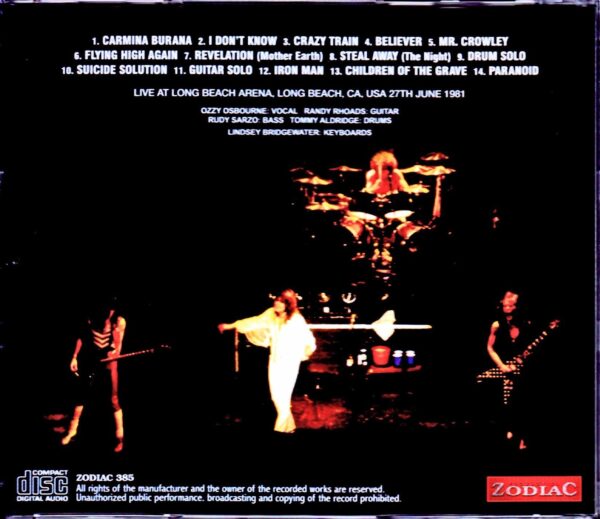 Ozzy Osbourne,Randy Rhoads/CA,USA 6.27.1981 - Image 2