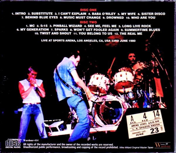 The Who/CA,USA 6.23.1980 - Image 2