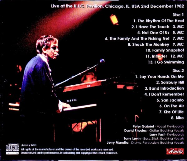 Peter Gabriel/IL,USA 1982 - Image 2