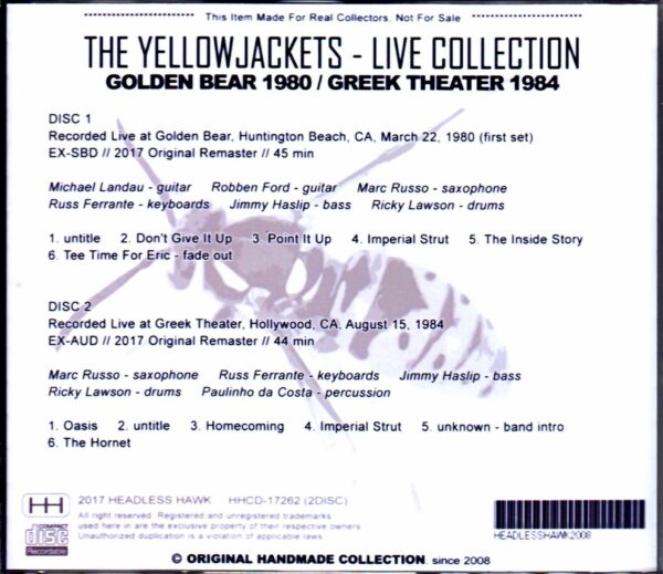 Yellow Jackets Robben Ford,Michael Landau/CA,USA 1980 & 1984 - Image 2