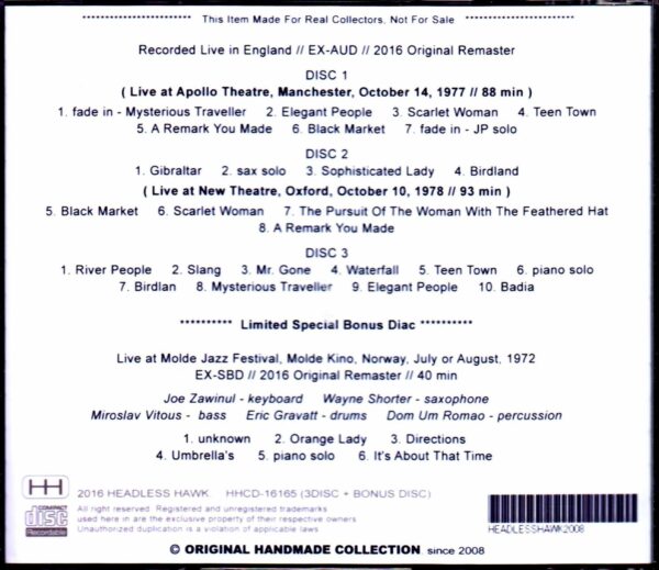Weather Report/UK 1978 2Days & more - Image 2