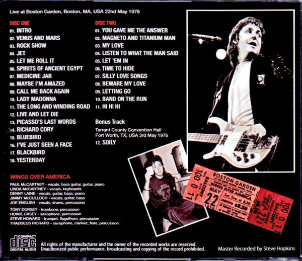 Paul McCartney,Wings/MA,USA 1976 & more Upgrade - Image 2