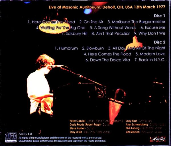 Peter Gabriel/OH, USA 1977 - Image 2