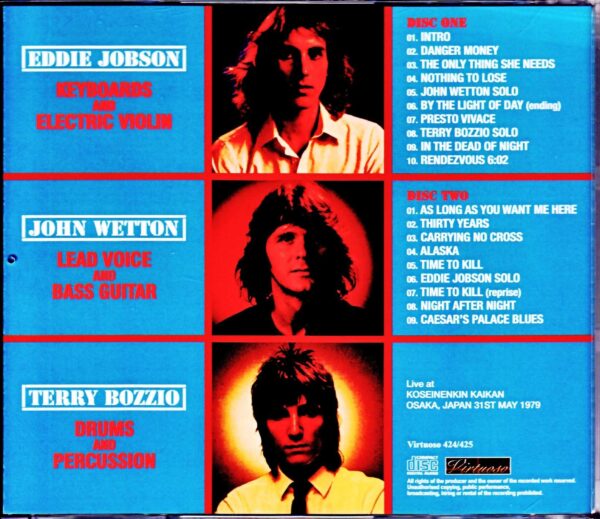 UK,John Wetton,Eddie Jobson/Osaka,Japan 1979 - Image 2