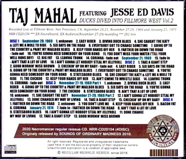 Taj Mahal,Jesse ED Davis/CA,USA 1969 & 1971 - Image 2
