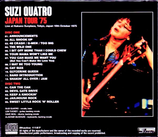 Suzi Quatro/Tokyo,Japan 10.10.1975 - Image 2