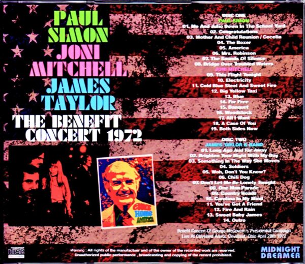 Paul Simon, Joni Mitchell, James Taylor/OH, USA 1972 - Image 2