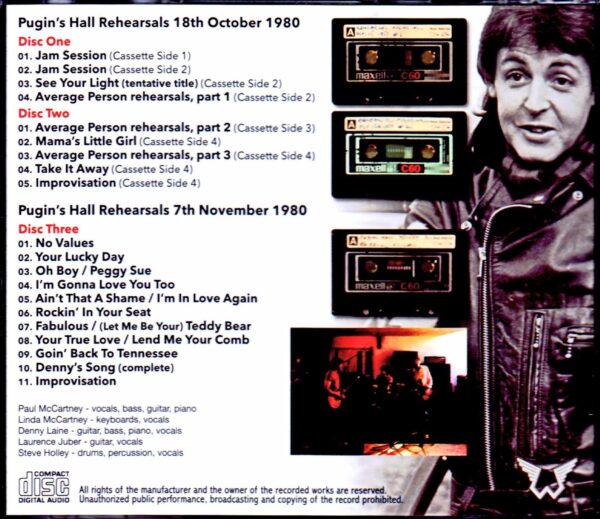 Paul McCartney,Wings/UK 1980 Rehearsals 2Days Upgrade - Image 2