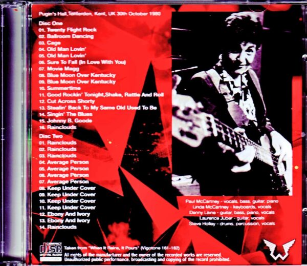 Paul McCartney,Wings/UK 10.30.1980 Rehearsal - Image 2