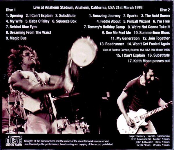 The Who/CA,USA 1976 & more - Image 2