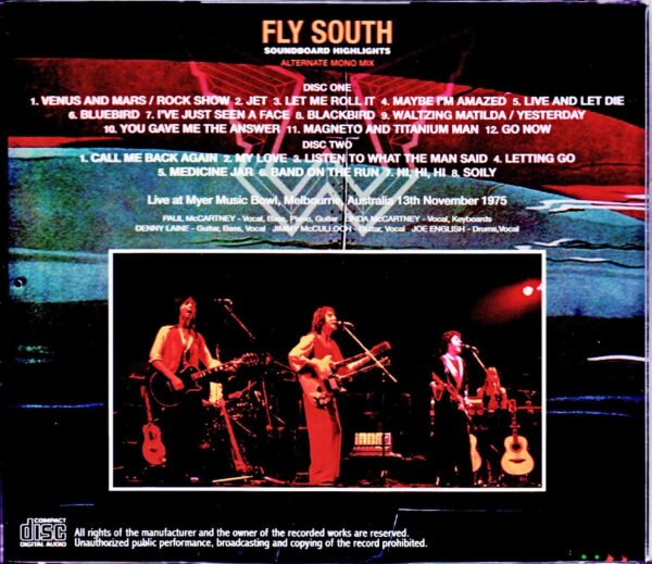 Paul McCartney,Wings/Australia 1975 Soundboard Alternate Mono Mix - Image 2