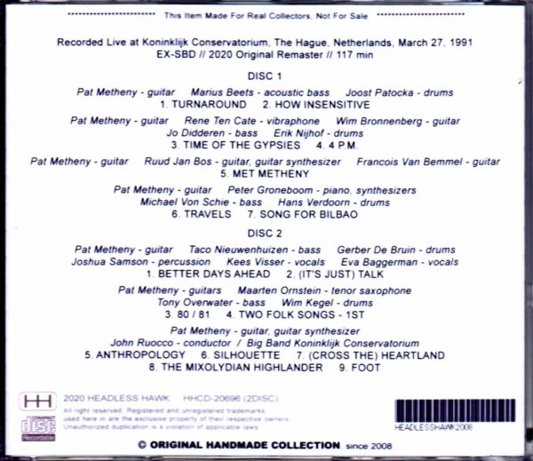 Pat Metheny Artists in Residence Project/Netherlands 1991 - Image 2