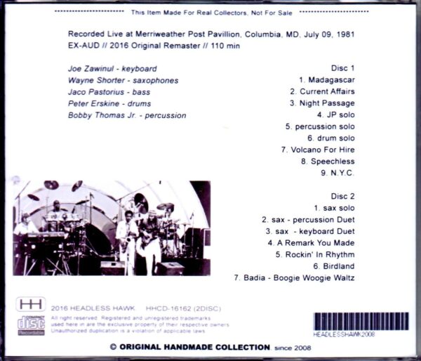 Weather Report/MD, USA 1981 - Image 2