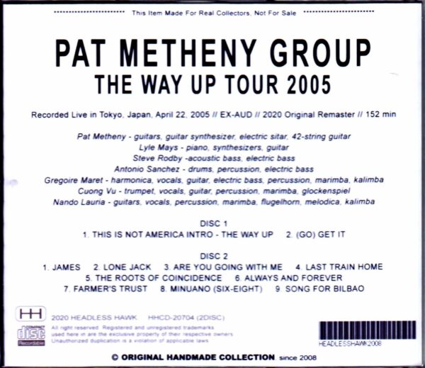Pat Metheny Group,Lyle Mays/Tokyo,Japan 2005 - Image 2
