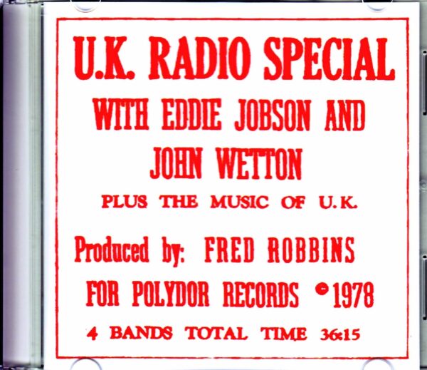 U.K. Eddie Jobson,John Wetton/U.K. Radio Special Remastered