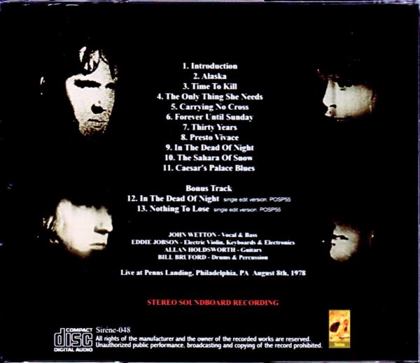 U.K. Allan Holdsworth,John Wetton/PA,USA 1978 & more - Image 2