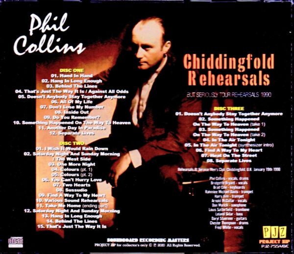 Phil Collins/UK 1990 Rehearsals Complete - Image 2
