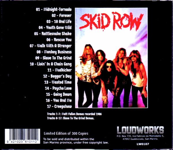 Skid Row/Matt Fallon & Slave to the Grind Demos - Image 2