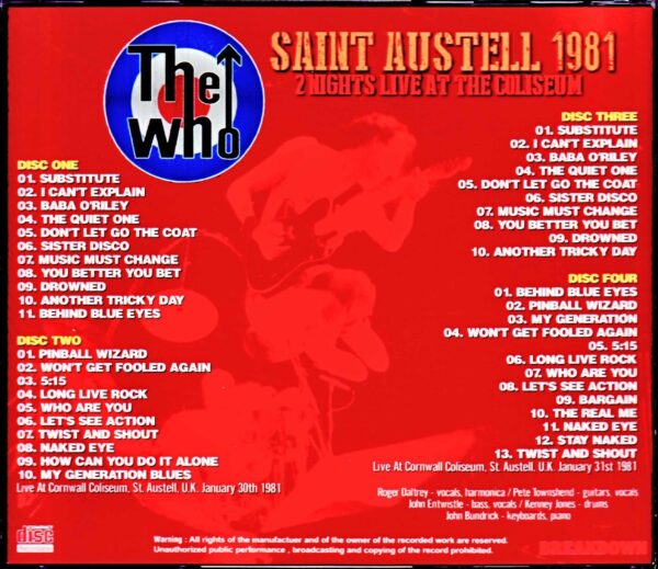 The Who/UK 1981 2Days Complete - Image 2