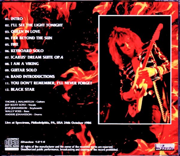 Yngwie J. Malmsteen/PA, USA 1986 - Image 2