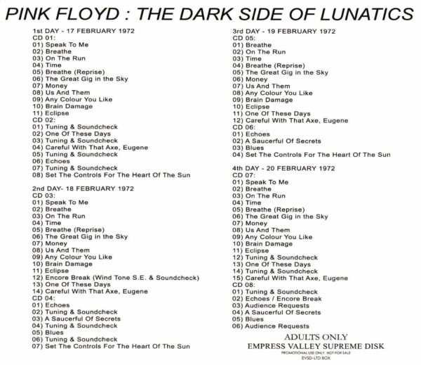 Pink Floyd/London,UK 1972 4Days Complete - Image 2