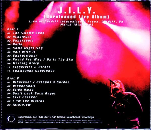 Oasis/J.I.L.Y Uk 1996 & more - Image 2