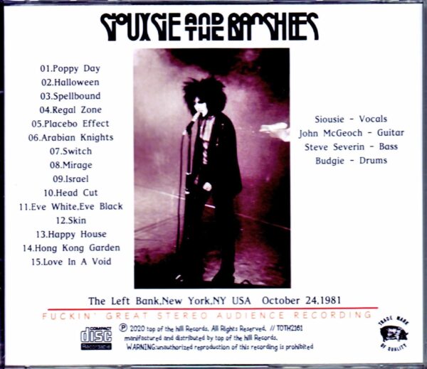 Siouxsie and the Banshees/NY,USA 1981 - Image 2